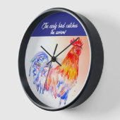 Rooster Watercolor Chicken Bird Cockerel Farm Boys Uhr (Winkel)