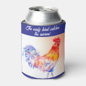 Rooster Watercolor Chicken Bird Cockerel Farm Dosenkühler (Kanne Vorderseite)