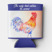 Rooster Watercolor Chicken Bird Cockerel Farm Dosenkühler (Vorderseite)