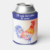 Rooster Watercolor Chicken Bird Cockerel Farm Dosenkühler (Kanne Rückseite)