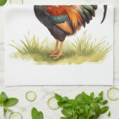 Rooster Watercolor Geschirrtuch (Gefaltet)