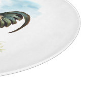 Rooster Watercolor Schneidebrett (Ecke)