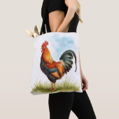 Rooster Watercolor Tasche (Von Nahem)