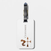 Rooster Weathervane Thunder_Cove Gepäckanhänger (Rückseite vertikal)