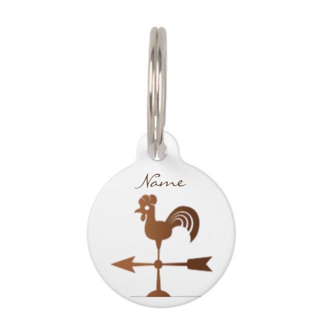 Rooster Weathervane Thunder_Cove Haustiermarke (Vorderseite)