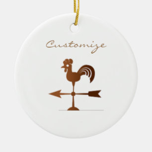 Rooster Weathervane Thunder_Cove Keramik Ornament