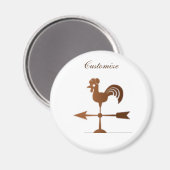 Rooster Weathervane Thunder_Cove Magnet (Vorderseite/Rückseite)