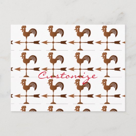 Rooster Weathervane Thunder_Cove Postkarte (Vorderseite)