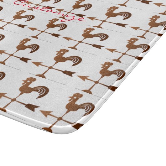 Rooster Weathervane Thunder_Cove Schneidebrett (Ecke)