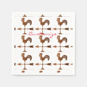 Rooster Weathervane Thunder_Cove Serviette (Vorderseite)