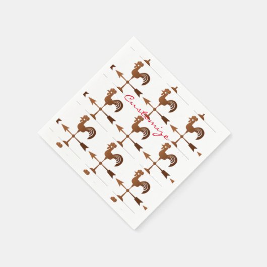 Rooster Weathervane Thunder_Cove Serviette (Ecke)