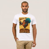 Rooster - Weck auf und rieche den Kaffee T-Shirt (Vorne ganz)