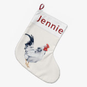 Rooster Weihnachts-Strumpf Großer Weihnachtsstrumpf (Vorderansicht (hängend))