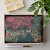 Rooster Weihnachtslandschaft Decoupage Seidenpapier (Geschenk)