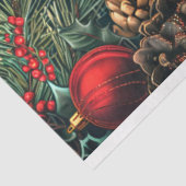 Rooster Weihnachtslandschaft Decoupage Seidenpapier (Ausschnitt)