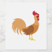 Rooster Weinetikett (Einzelnes Label)