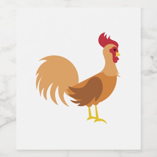 Rooster Weinetikett (Einzelnes Label)