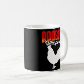 Rooster Whispercockfight Chicken Bird Cocker Kaffeetasse (VorderseiteRechts)