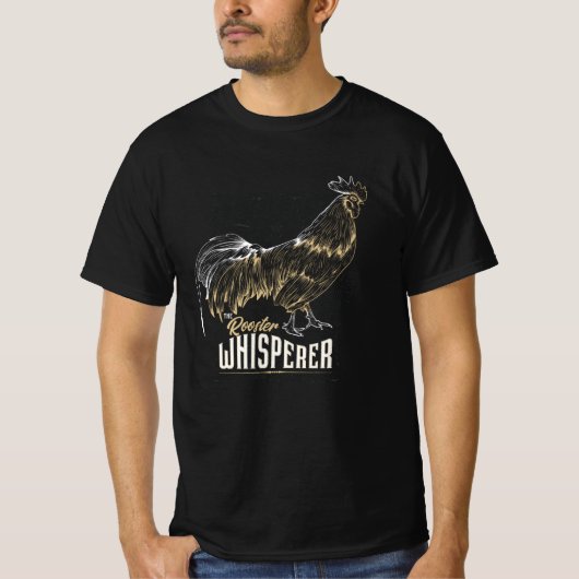 Rooster Whisperer erschüttert T-Shirt (Vorderseite)