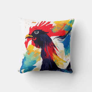 Rooster Wild Nature Animal Color Art Malerei Kissen