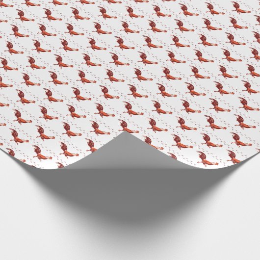 Rooster Wrapping Paper Geschenkpapier (Ecke)