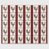 Rooster Wrapping Paper Geschenkpapier (Flach)