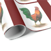 Rooster Wrapping Paper Geschenkpapier (Rolleneckpunkt)