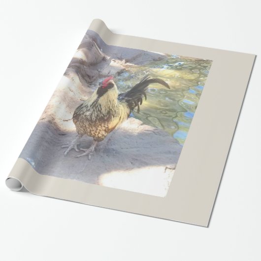 Rooster Wrapping Paper Geschenkpapier (Ungerollt)