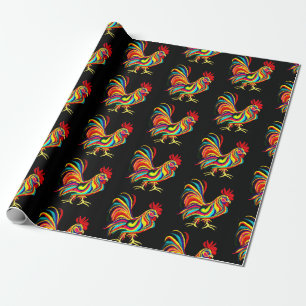 Rooster Wrapping Paper Geschenkpapier