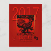 Rooster Year 2017 Gruß in vietnamesischer Postkart Postkarte (Vorderseite)