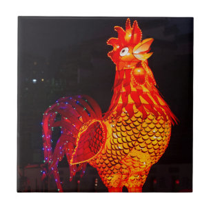 Rooster Zodiac Symbol Lantern Fliese