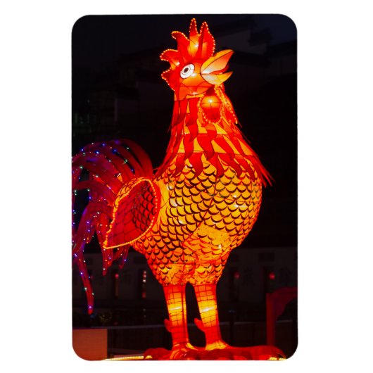 Rooster Zodiac Symbol Lantern Magnet (Vertikal)