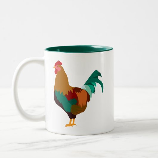 Rooster Zweifarbige Tasse (Links)