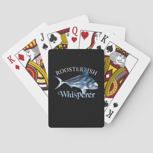 Roosterfish-Flüsterer Dunkle Farbe Spielkarten (Rückseite)