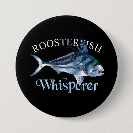 Roosterfish Whisperer Dark Colored Button (Vorderseite)