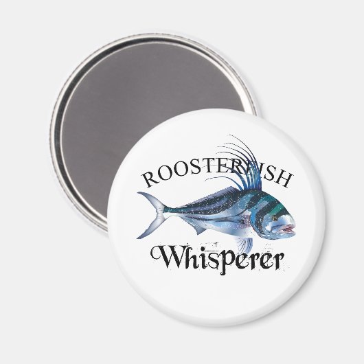 Roosterfish Whisperer Light Cfarbig Magnet (Vorderseite/Rückseite)