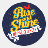 Roosterland der Rooster-Rosen und der Shine-Mutter Runder Aufkleber (Vorderseite)