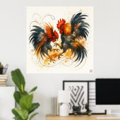Roosters - Archival Print Poster (Heimbüro)