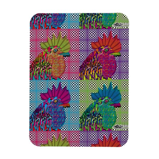 Roosters Gone Psycho Magnet (Vertikal)
