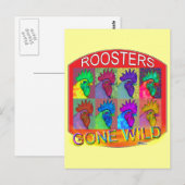Roosters Gone Wild #3 Postkarte (Vorne/Hinten)