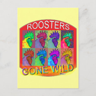 Roosters Gone Wild #3 Postkarte