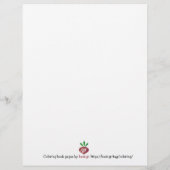 Rooster's Head Coloring Book Page (Rückseite)