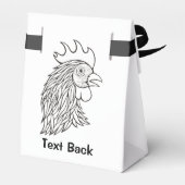 Rooster's Head Line Art Geschenkschachtel (Rückseite)