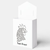 Rooster's Head Line Art Geschenkschachtel (Geöffnet)