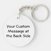 Rooster's Head Line Art Schlüsselanhänger (Rückseite)