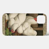 Roosters & Hen outside Hen House with White Border Case-Mate iPhone Hülle (Rückseite (Horizontal))