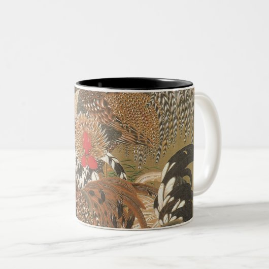 Roosters Japanisch Art Rooster Jahr 2017 Tasse (VorderseiteRechts)