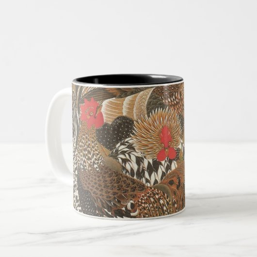 Roosters Japanisch Art Rooster Jahr 2017 Tasse (Vorderseite Links)