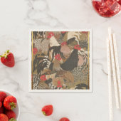 Roosters Japanisches Malkroster Jahr 2017 Papier Serviette (Beispiel)