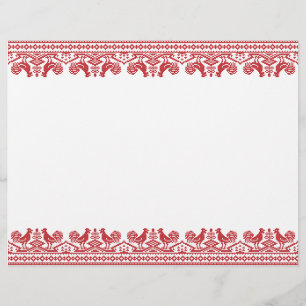 Roosters Kreuzstich Russisches Muster Flyer